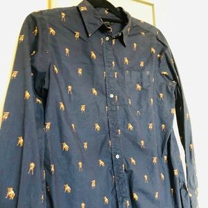 Adorable Dog Patterned Blouse from JCrew